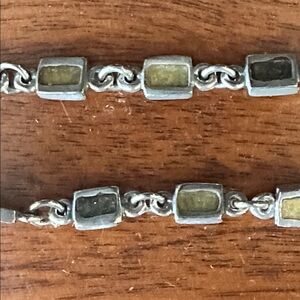 Elegant Silver and Stone Women's Necklace